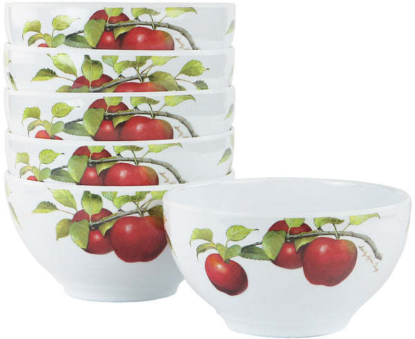 reston lloyd 6pc Melamine Bowl Set Harvest Apples