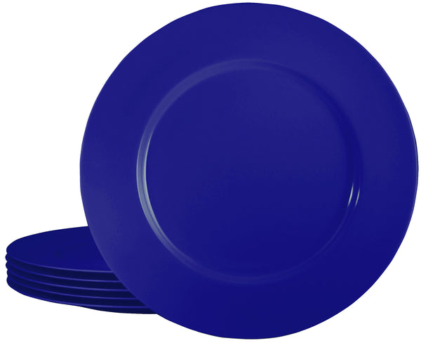 reston lloyd 6pc Melamine Dinner Plate Set Indigo