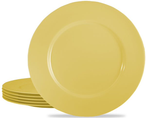 reston lloyd 6pc Melamine Dinner Plate Set Lemon