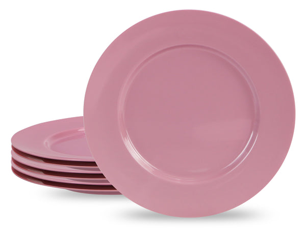 reston lloyd 6pc Melamine Dinner Plate Set Pink