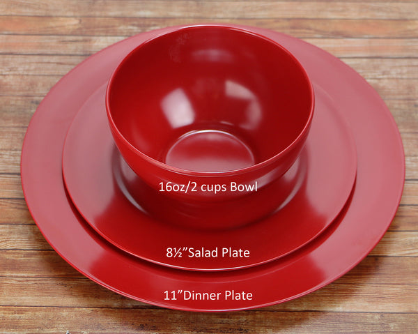 Reston Lloyd 6pc Melamine Dinner Plate Set Red