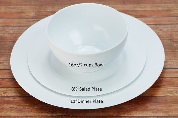 Reston Lloyd 6pc Melamine Dinner Plate Set White