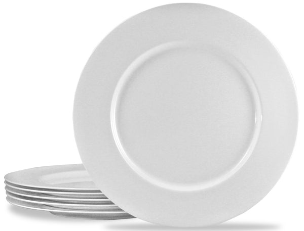 reston lloyd 6pc Melamine Dinner Plate Set White