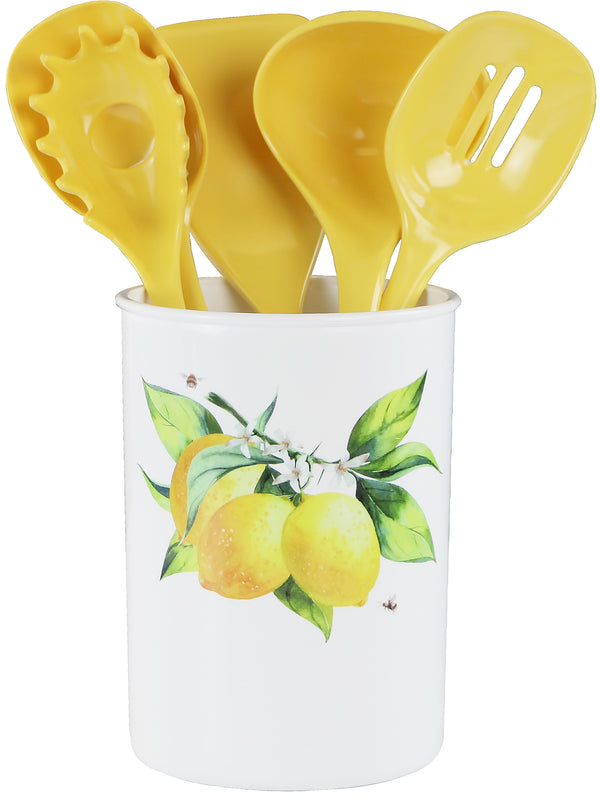 reston lloyd 6pc Utensil Holder Set Fresh Lemons