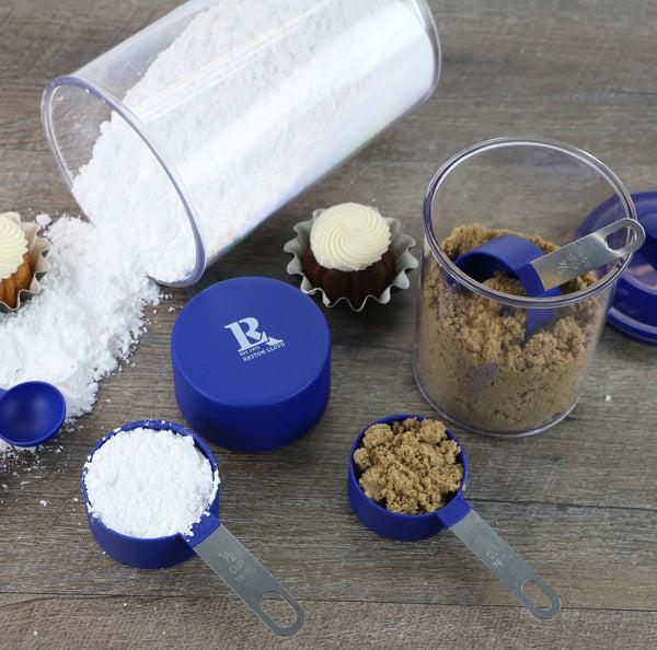 Reston Lloyd Reston Lloyd 8pc Measuring Cups & Spoons For Dry & Liquid Ingredients Food Grade Plastic With Stainless Steel Handles Indigo