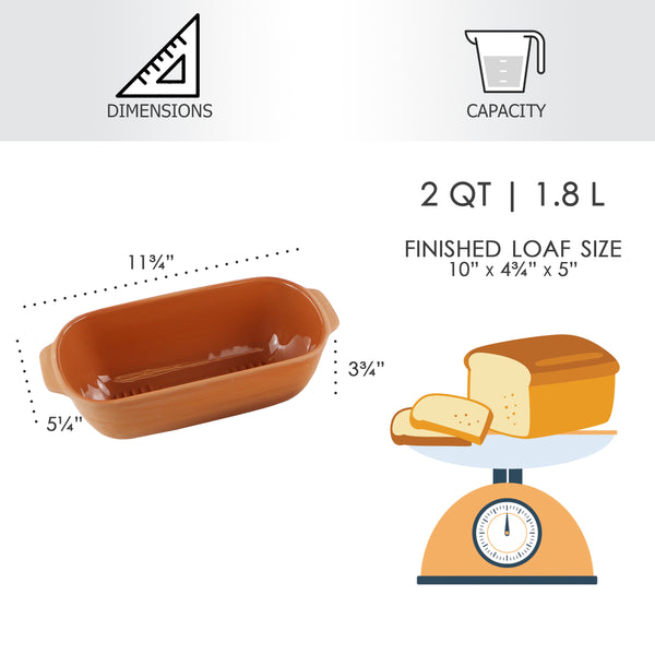 Reston Lloyd Eurita Clay Loaf Pan 2 Quarts