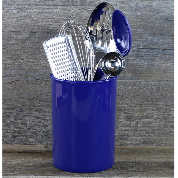 Reston Lloyd Large Plastic Utensil Holder Indigo