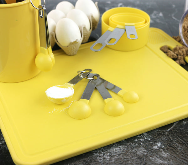 Reston Lloyd Reston Lloyd Measuring Cups Set Of 4 Nesting Plastic Measuring Spoons With Easy To Read Markings - BPA Free Kitchen Tool For Baking & Cooking Lemon