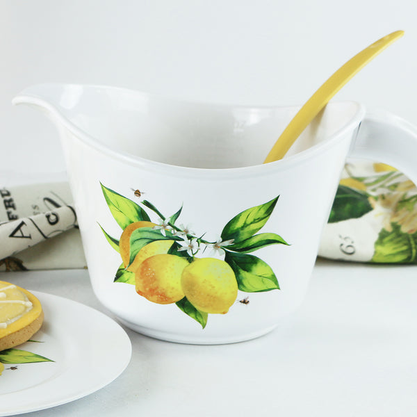 Reston Lloyd Reston Lloyd Melamine Batter Bowl With Pour Spout And Detachable Handle Fresh Lemons