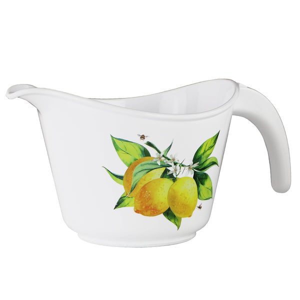 reston lloyd Reston Lloyd Melamine Batter Bowl with Pour Spout and Detachable Handle Fresh Lemons