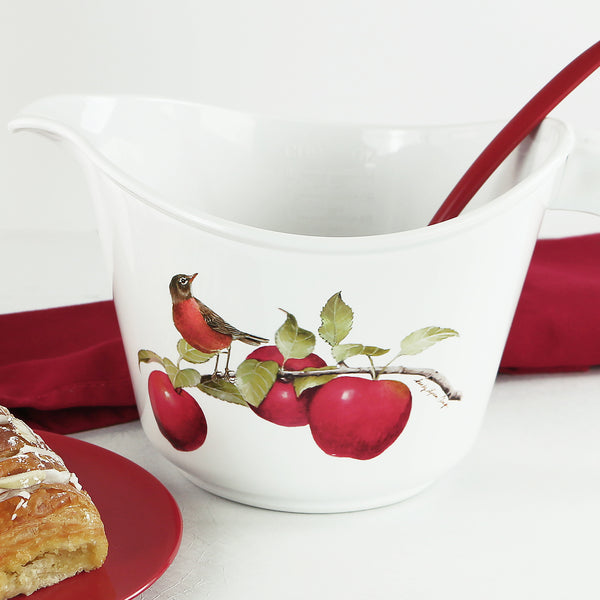 Reston Lloyd Reston Lloyd Melamine Batter Bowl With Pour Spout And Detachable Handle Harvest Apples
