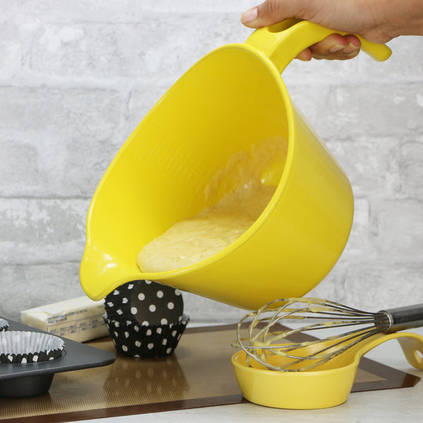 Reston Lloyd Reston Lloyd Melamine Batter Bowl With Pour Spout And Detachable Handle Lemon