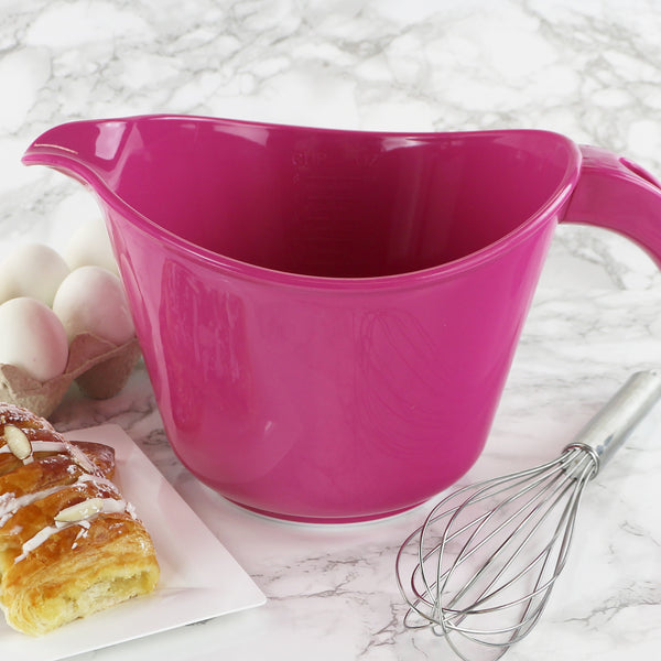 Reston Lloyd Reston Lloyd Melamine Batter Bowl With Pour Spout And Detachable Handle Magenta