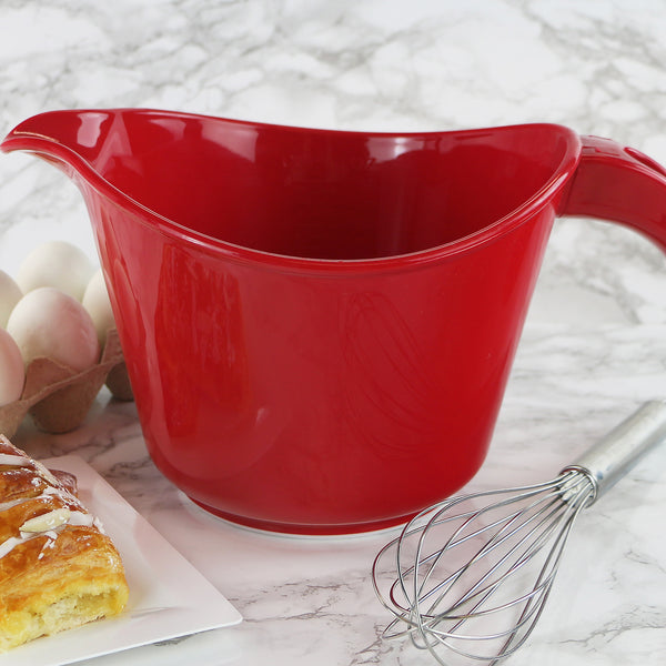 Reston Lloyd Reston Lloyd Melamine Batter Bowl With Pour Spout And Detachable Handle Red