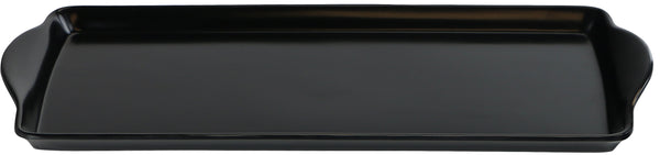 Reston Lloyd Reston Lloyd Melamine Plastic Tidbit Tray BPA-Free Food Safe Multipurpose Platter Serving Tray Bathroom/Table Organizer Black