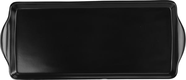 reston lloyd Reston Lloyd Melamine Plastic Tidbit Tray BPA-Free Food Safe Multipurpose Platter Serving Tray Bathroom/Table Organizer Black