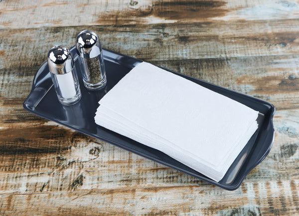 Reston Lloyd Reston Lloyd Melamine Plastic Tidbit Tray BPA-Free Food Safe Multipurpose Platter Serving Tray Bathroom/Table Organizer Charcoal