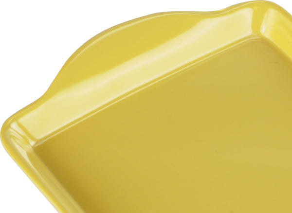 Reston Lloyd Reston Lloyd Melamine Plastic Tidbit Tray BPA-Free Food Safe Multipurpose Platter Serving Tray Bathroom/Table Organizer Lemon