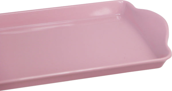 Reston Lloyd Reston Lloyd Melamine Plastic Tidbit Tray BPA-Free Food Safe Multipurpose Platter Serving Tray Bathroom/Table Organizer Pink