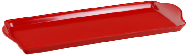 reston lloyd Reston Lloyd Melamine Plastic Tidbit Tray BPA-Free Food Safe Multipurpose Platter Serving Tray Bathroom/Table Organizer Red