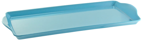 reston lloyd Reston Lloyd Melamine Plastic Tidbit Tray BPA-Free Food Safe Multipurpose Platter Serving Tray Bathroom/Table Organizer Turquoise