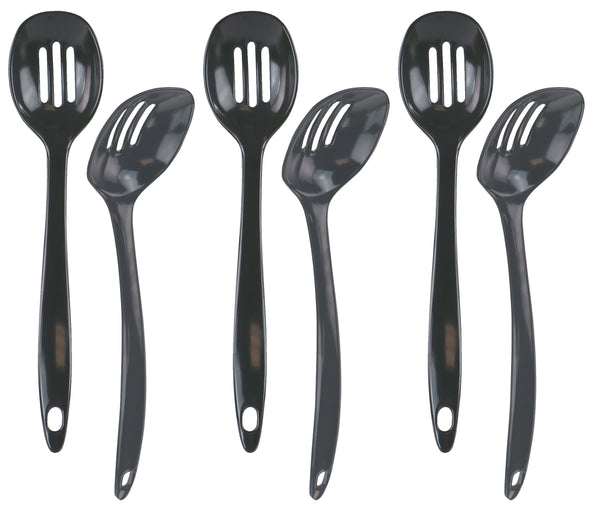 Reston Lloyd Melamine Slotted Spoon Charcoal
