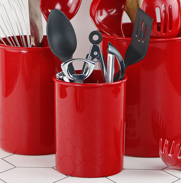 Reston Lloyd Mini Plastic Utensil Holder Red