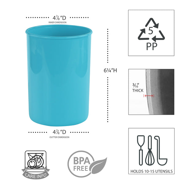 Reston Lloyd Mini Plastic Utensil Holder Turquoise