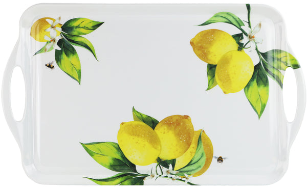 Reston Lloyd Reston Lloyd Multi-Purpose 18" Rectangle Melamine Plastic Handled Tray Fresh Lemons