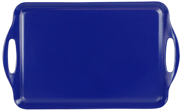 Reston Lloyd Reston Lloyd Multi-Purpose 18" Rectangle Melamine Plastic Handled Tray Indigo