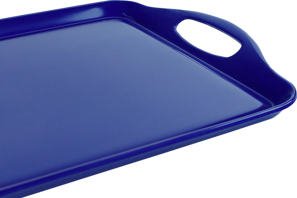 Reston Lloyd Reston Lloyd Multi-Purpose 18" Rectangle Melamine Plastic Handled Tray Indigo
