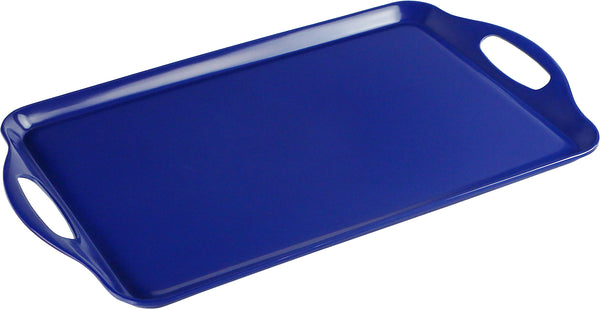 reston lloyd Reston Lloyd Multi-Purpose 18" Rectangle Melamine Plastic Handled Tray Indigo