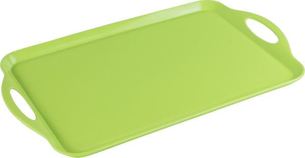 reston lloyd Reston Lloyd Multi-Purpose 18" Rectangle Melamine Plastic Handled Tray Lime