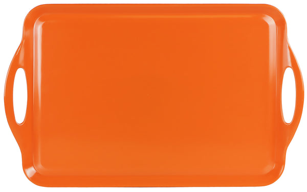 Reston Lloyd Reston Lloyd Multi-Purpose 18" Rectangle Melamine Plastic Handled Tray Orange