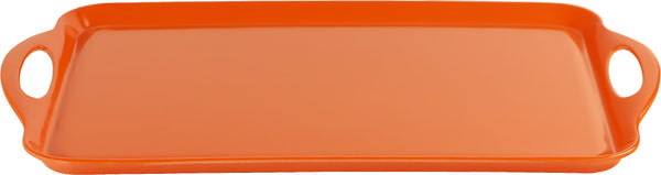 Reston Lloyd Reston Lloyd Multi-Purpose 18" Rectangle Melamine Plastic Handled Tray Orange