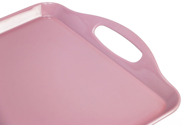 Reston Lloyd Reston Lloyd Multi-Purpose 18" Rectangle Melamine Plastic Handled Tray Pink