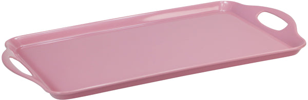 reston lloyd Reston Lloyd Multi-Purpose 18" Rectangle Melamine Plastic Handled Tray Pink