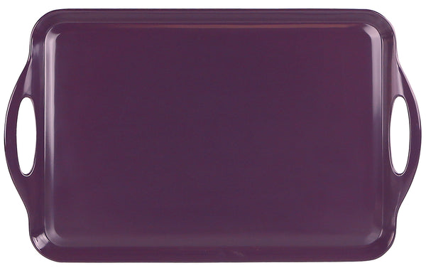 Reston Lloyd Reston Lloyd Multi-Purpose 18" Rectangle Melamine Plastic Handled Tray Plum