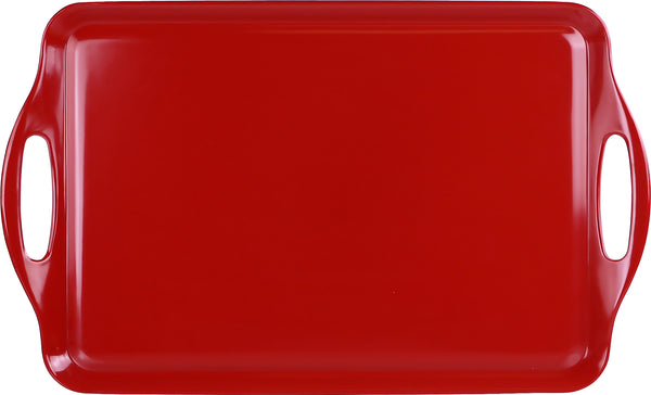 Reston Lloyd Reston Lloyd Multi-Purpose 18" Rectangle Melamine Plastic Handled Tray Red
