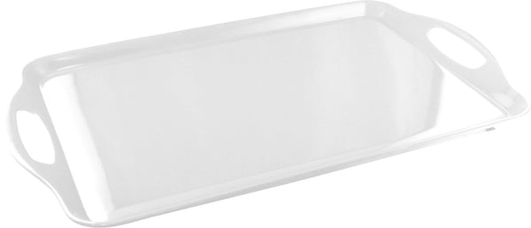 reston lloyd Reston Lloyd Multi-Purpose 18" Rectangle Melamine Plastic Handled Tray White