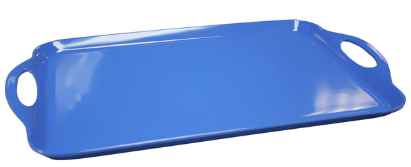 reston lloyd Reston Lloyd Multi-Purpose 18" Rectangle Melamine Plastic Handled Tray Azure