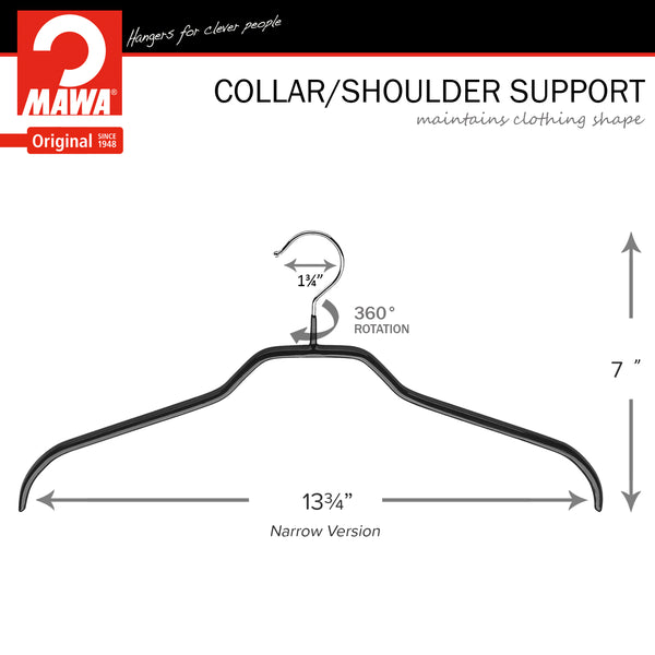 Reston Lloyd Silhouette 36-F Narrow Hanger Black