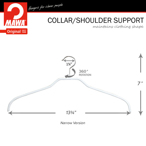 Reston Lloyd Silhouette 36-F Narrow Hanger White