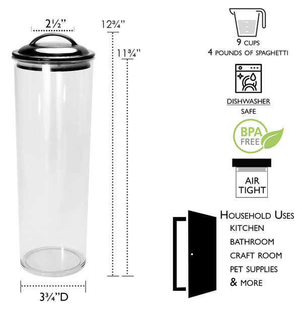 Reston Lloyd Reston Lloyd Spaghetti/Pasta Acrylic Canister With Air Tight Lid - Lime