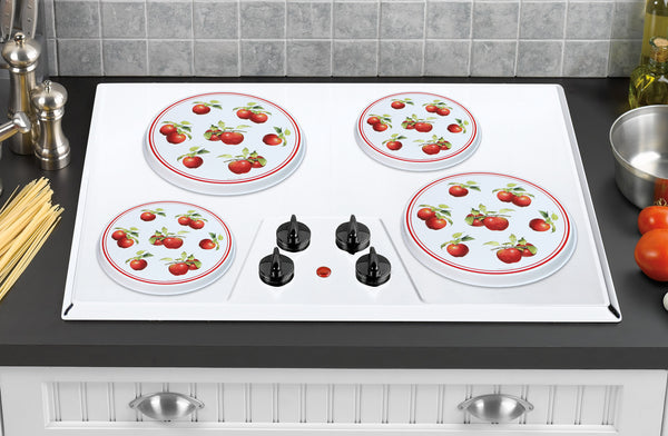 Reston Lloyd Tin Burner Cover Set Heirloom Apple