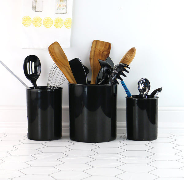 Reston Lloyd X-Large Plastic Utensil Holder Black