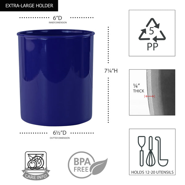 Reston Lloyd X-Large Plastic Utensil Holder Indigo