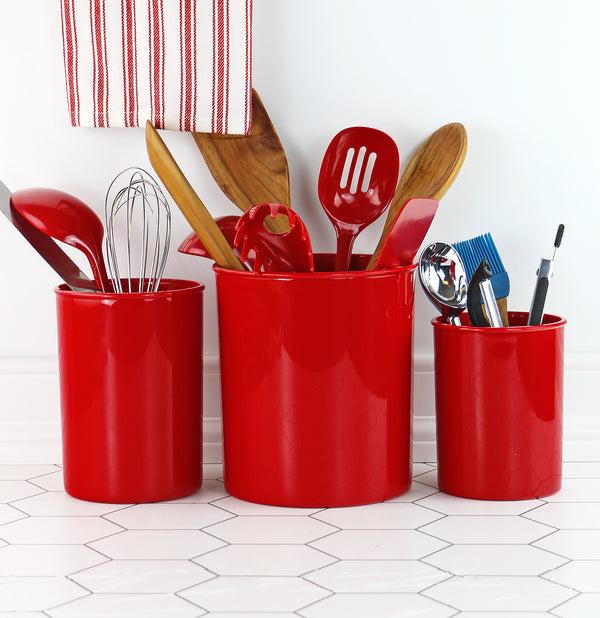 Reston Lloyd X-Large Plastic Utensil Holder Red