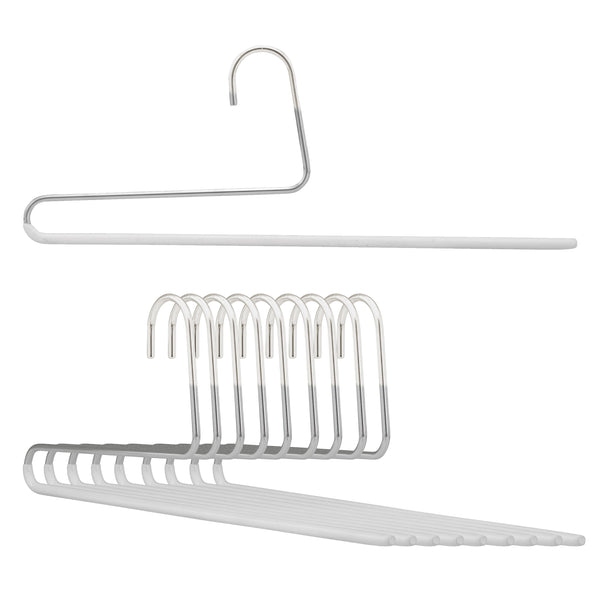 Reston Lloyd Reverse Trouser Hanger KH-35U Single Rod White
