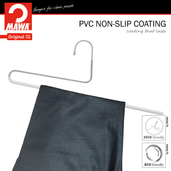 Reston Lloyd Reverse Trouser Hanger KH-35U Single Rod White